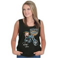 thumbnail image 3 of Biker Betty Boop Choppers Motorcycle Tank Top Tee Shirt Women Brisco Brands S, 3 of 5