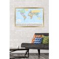 thumbnail image 2 of World Map 2023 Wall Poster, 22.375" x 34" Framed, 2 of 6