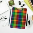 thumbnail image 7 of FMSHPON Rainbow Plaid Clipboard Hardboard Wood Nursing Clip Board and Pull for Standard A4 Letter 13x9 inches, 7 of 7