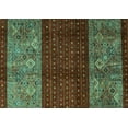 thumbnail image 1 of Ahgly Company Machine Washable Indoor Rectangle Southwestern Turquoise Blue Country Area Rugs, 5' x 7', 1 of 4