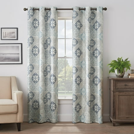 Eclipse Martina Medallion Absolute Zero 100% Blackout Window Panel