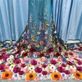 thumbnail image 3 of Vestido bordado estampado para mujer, vestido floral Mimi, vestidos de noche de manga larga, ropa elegante para mujer, vestido de flores 3D de lujo, 3 of 5
