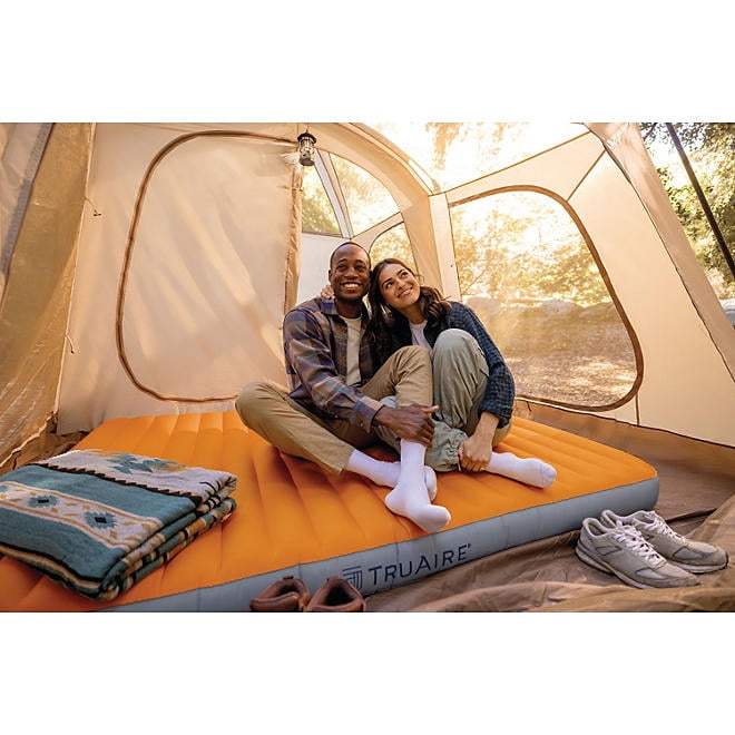 INTEX 66089SS TruAire Queen Durable and Light Camp Mat with USB