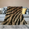 thumbnail image 2 of HENGT Animal Skin Tiger Print Soft Throw Blanket Super Soft Cozy Plush Reversible Blanket Size for Couch Bed Sofa Travelling Camping for  Adults Couch Sofa ), 2 of 6