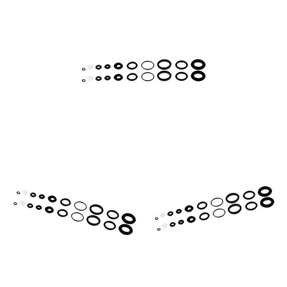 Set of 3 Rubber Seals Suits for Airbrush Vehicle Internal Sealing Accesssory Easily Use 9x6cm Black