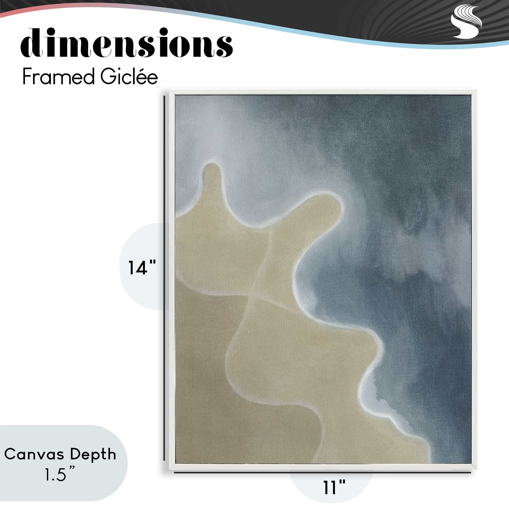 Stupell Industries Turning The Tides Contour White Framed Giclee Art, design by Grace Popp