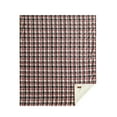 thumbnail image 3 of Dearfoams Reverse Sherpa Throw Blanket, Red Plaid, Standard Throw, 3 of 6