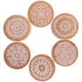 thumbnail image 2 of CPDD 6 Pcs Motif Floral Tampon en Bois Rond pour Scrapbooking Floral, 2 of 8