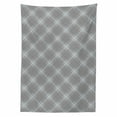 thumbnail image 2 of Geometrical Tablecloth, Prince of Wales Motif Checkered British Scottish Houndstooth, Rectangle Satin Table Cover for Dining Room and Kitchen, 60" X 90", Pale Taupe and Charcoal Grey, by Ambesonne, 2 of 2