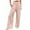 Pink, variant on Audhol Beach Pants for Women, Linen Wide Leg Pants Women Summer Casual Drawstring Elastic High Waist Trousers Beach Trendy Palazzo Pant Trousers with Pockets Gauze Pants Army Green L