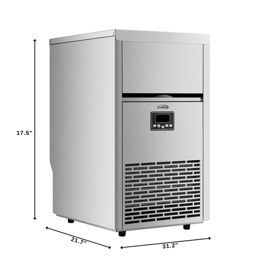 Pemberly Row Reserve 15" Residential Panel Ready Ice Maker in Stainless Steel
