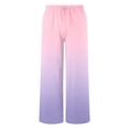 thumbnail image 4 of Gyexs Baggy Jeans for Girls Wide Leg Elastic High Waist Dress Pants Baggy Kids Trousers Y2k Streetwear Clothes Z09 Pink, 6-7 Years, 4 of 6