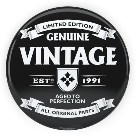 - Tenacitee Aged to Perfection - 1991 Pinback Button, 2.25