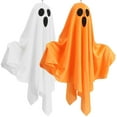 thumbnail image 2 of Gustave Halloween Light up Hanging Ghost 2Pcs 20" Battery Powered Cute Flying Ghost Decoration Lights for Indoor Outdoor Outside Front Yard Garden Party Decor - Orange/White, 2 of 8