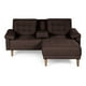 thumbnail image 2 of Sala Modular Sofá Cama Reversible Makora de Lino Chocolate con Portavasos, 2 of 9