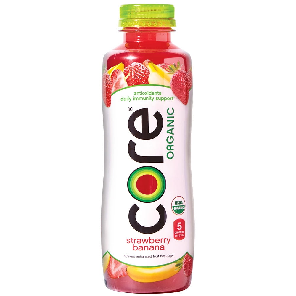 CORE Organic, Strawberry Banana, Fruit Infused Beverage, Vegan/Gluten
