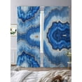 thumbnail image 3 of Blue Marble Sheer Curtains 84 Inch Length 2 Panels Set for Living Room/Bedroom, Modern Luxury Granite Surface Motif Sketch Curtain Sheers Drapes Rod Pocket Curtains Window Treatment Set 52''x84''x2, 3 of 7