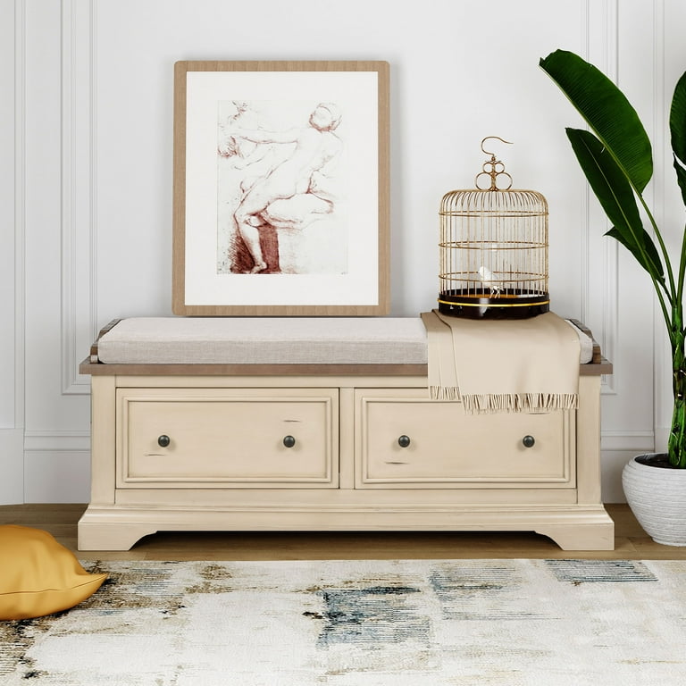 Walmart storage bench seat top