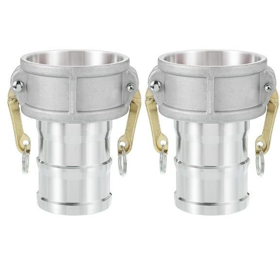 Uxcell 2 Pack 3" Aluminum Cam Lock Fittings - Male Adapter x Female NPT Thread, Quick Disconnect Coupling Cam Lock Hose Fitting, Corrosion Resistant (Part C Cam Groove Type)