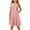 #0315-Pink, variant on Girls Easter Printed Flutter Sleeve Summer Dress Sleeveless Crew Neck Casual Lightweight Floral Easter Party Dress for Kids