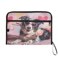 thumbnail image 7 of Accordion File Organizer with Zip Closure 13 Pockets Expanding File Folder Letter A4 Paper Document Organizer for Home Office Dog Holding A Rose, 7 of 7