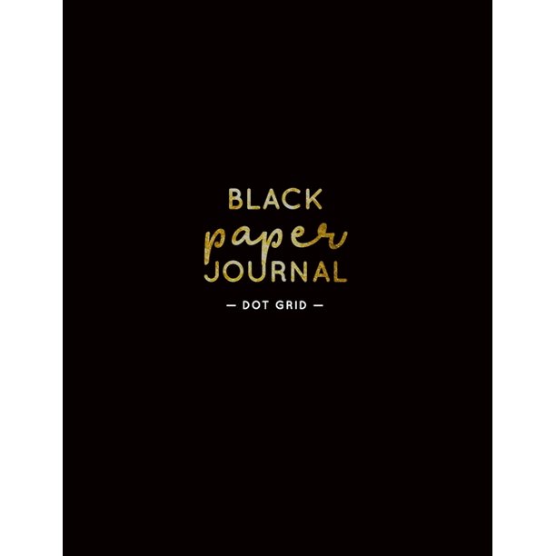 Black Paper Journals Black Paper Journal Dot Grid 8.5x11 Large A4