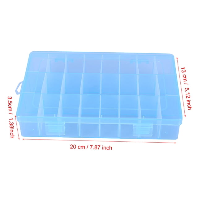 Jewelry Plastic Storage Box,24 Grids Plastic Jewelry Plastic Storage Box Organizer Plastic Storage Container Top of the Line