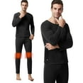 thumbnail image 5 of Liwarace Electric Heated Mens Thermal Underwear Rechargeable USB Thermal Underwear Set Winter Fleece Base Layer, 5 of 15