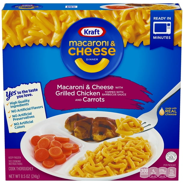 Kraft Macaroni And Cheese Dinner With Grilled Chicken And Carrots 8 5 Oz Box Walmart Com Walmart Com