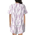 thumbnail image 6 of Fotbe Lavender Flowers Print Pajama Set for Women 2 Piece Loungewear Short Sleeve Tops and Shorts Set Soft Sleepwear-Large, 6 of 7