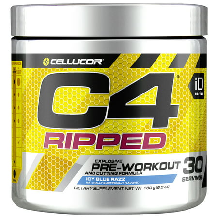 Cellucor C4 Ripped Pre Workout Powder, Thermogenic Fat Burner & Metabolism Booster for Men & Women, Icy Blue Razz, 30 (Best Workout For Fat People)