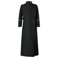 thumbnail image 2 of WXLWZYWL Mens Halloween Costumes for 2024 Men's Cassock Choir Cassock Minister Robe Clergy Pulpit Liturgical Church Robe Black, 2 of 6