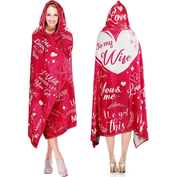 Gifts for Wife, to My Wife Gifts Wearable Blanket, Gifts for Wife Mothers Day from Husband, Unique Romantic Anniversary Wedding Birthday Gifts for Wife 70 * 47 in