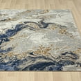 thumbnail image 4 of Luxe Weavers Marble Swirl Collection Blue Abstract 5x7 Area Rug Gold, 4 of 9