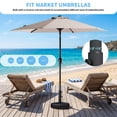 thumbnail image 7 of FUNDAZE 10FT Solar 32 LED Patio Umbrella w/ Tilt & Crank Lift, 8 Sturdy Ribs, UV Protection Solution-Dyed Fabric, for Garden, Backyard, Deck & Patio, Base, 7 of 7