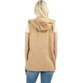 thumbnail image 2 of Womens Sleeveless Military Hooded Anorak Vest Jacket, 2 of 5