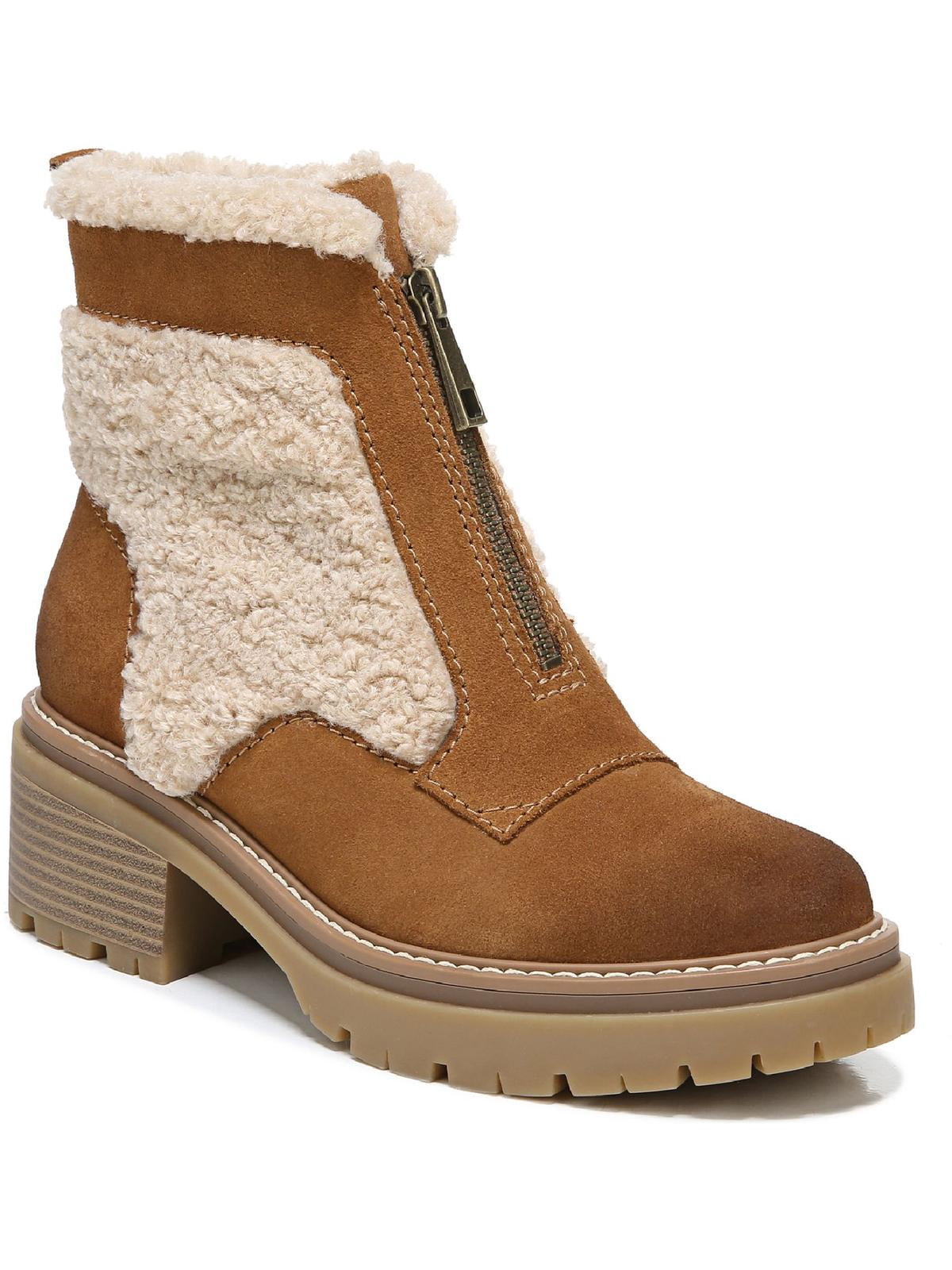 Naturalizer Women’s Fortunate Suede Fringe Ankle Boots – Stacked Heel, N5 Contour Comfort