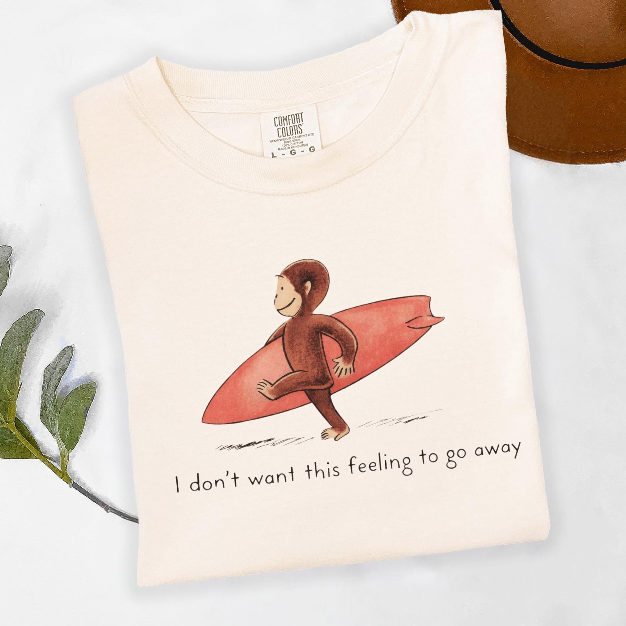 Retro Curious George Surfing Shirt, Vintage Surfer Monkey, I Don't Want This Feeling To Go Away Top, Summer Beach