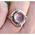 thumbnail image 5 of Navya Craft Rose Quartz Checker Round 925 Sterling Silver Handmade Women Statement Ring Size 4.0, 5 of 7