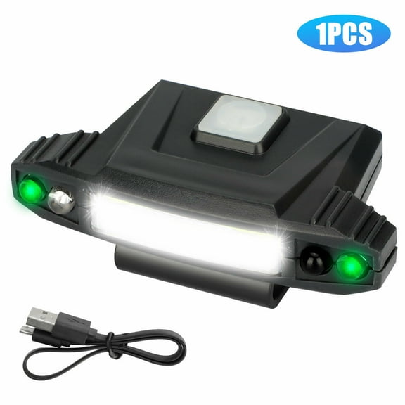Ultra Bright Mini LED Clip on Cap Light USB Rechargeable Motion Sensor Hat Visor Light Waterproof Cap Light Flashlight Headlamp