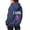 Blue, variant on NinXxx Women's Cancer Prevention Zipper Long Sleeve Pocket Drawstring Hoodie Sky Blue S