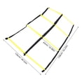 thumbnail image 2 of OULII Agility Ladder Training Tool Yellow Portable Foldable for Soccer Football Speed Footwork Drills, 2 of 7