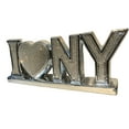 thumbnail image 5 of Amazing Rugs "I Love New York" Ceramic Chrome Plated Table (20-in x 4-in x 8-in) - 20-in x 4-in x 8-in Silver with Diamond Incrustation, 5 of 5