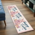 thumbnail image 4 of Easter Rabbits Area Rugs Collection 2'x6', Spring Floral Cute Bunny Butterflies Pink Non Slip Indoor Rectangle Throw Runner Rug Floor Mat Carpet for Living Room Dining Table Bedroom Nursery, 4 of 9