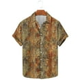 thumbnail image 2 of AHTJRT Stylish Men's Camouflage Print Button Down Short Sleeve Shirt Multicolor L, 2 of 5