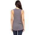 thumbnail image 2 of Bella Canvas Womens Flowy Scoop Blended Muscle Tank, L, Asphalt Slub, 2 of 3