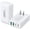 White, variant on USB C Charger Block, Excgood 40W 4-Port Flat USB Wall Charger Adapter Multiport Dual PD+QC Foldable Slim Fast Charging Plug Compatible for iPhone 16 15 Pro Max 14 13 iPad Watch Galaxy S23,2Pack White