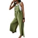 thumbnail image 3 of Sunloudy Mujeres Casual Bib Overol, Verano Sin Mangas Pierna Ancha Color Sólido Mono con Bolsillos Sunloudy S M L XL, 3 of 5