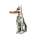 thumbnail image 4 of simhoa Statue de Chien Plateau de Rangement Ornement en Résine Sculpture Animale Bibelots Rangement Bijoux Argent, 4 of 8