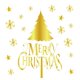 thumbnail image 1 of Adhesivo estático de PVC de Navidad extraíble, pegatinas de ventana de Papá Noel, pegatinas de pared de copo de nieve para embellecer, Kits de decoración para fiestas dorado Weihnachtsbaum Kearding JR1141-04, 1 of 5